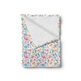thumbnail image 2 of Birthday Soft Flannel Fleece Throw Blanket, Colorful Doodle Pattern Happy and Celebration Jolly Time Theme, Cozy Plush for Indoor and Outdoor Use, 70" x 90", Multicolor, by Ambesonne, 2 of 5