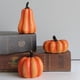 thumbnail image 2 of Lámpara de calabaza de Halloween con pilas LED luz cálida vela de resina adorno de calabaza Eccomum Largo, 2 of 7