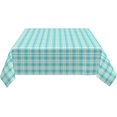 thumbnail image 6 of Rectangle Tablecloth 60x84 Inch, Cyan Tartan Plaid Rectangle Table Cover Stain Resistant Tablecloth Holiday Table Cover for Buffet Table, Parties, Holiday Dinner, Wedding, 6 of 8