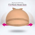thumbnail image 2 of Wig Caps For Lace Front Wig, Stocking Wig Cap For Women, Bald Cap For Wigs, 12 Pack,Light Brown, 2 of 5