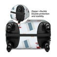 thumbnail image 4 of Easygdp Nautical Lighthouse Sailboat Print Elastic and Washable Suitcase Protective Cover with Hidden Zipper Fits 18-32 inch Luggage -Small, 4 of 9