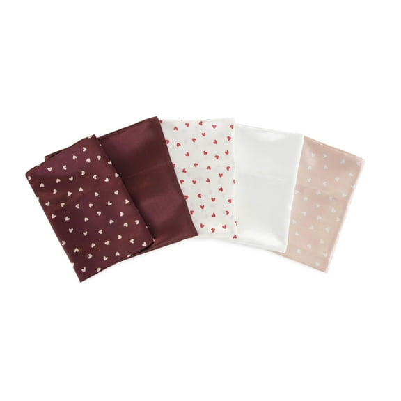 Martex 2-Pack King Satin Pillowcases | Silky Smooth for Hair & Skin | Merlot Rose