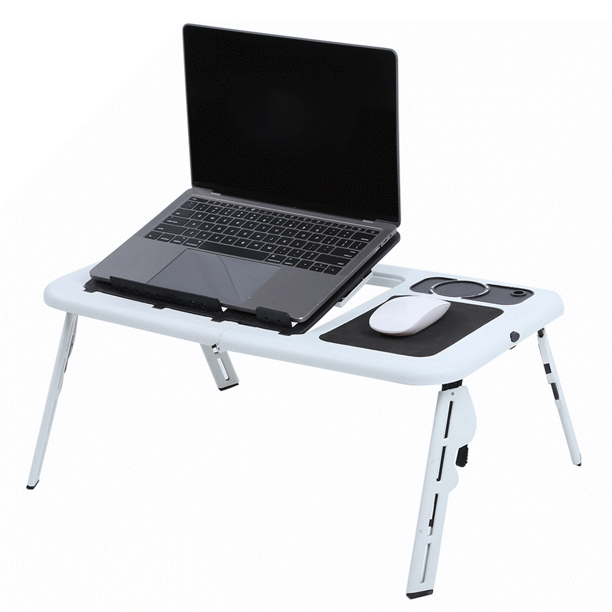 Brrnoo Laptop Table Laptop Lap Desk ETable Bed Foldable Table With USB