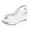 White, variant on Platform Wedge Sandals for Women Arch Support on Espadrilles Open Toe Comfortable Wedge Sandals with Bow Comfy Casual Bohemian Summer Vacation Shoes Black 9