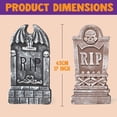 thumbnail image 2 of JOYIN 17" Halloween Foam RIP Graveyard Tombstones (5 Pack), Yard Sign Headstone Decorations and 12 Bonus Metal Stakes for Halloween Yard Outdoor Indoor Decorations, 2 of 8
