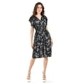 thumbnail image 1 of Vestido estampado flores Roman Fashion /Juvenil, 8867-13 (Negro flores) negro G, 1 of 6