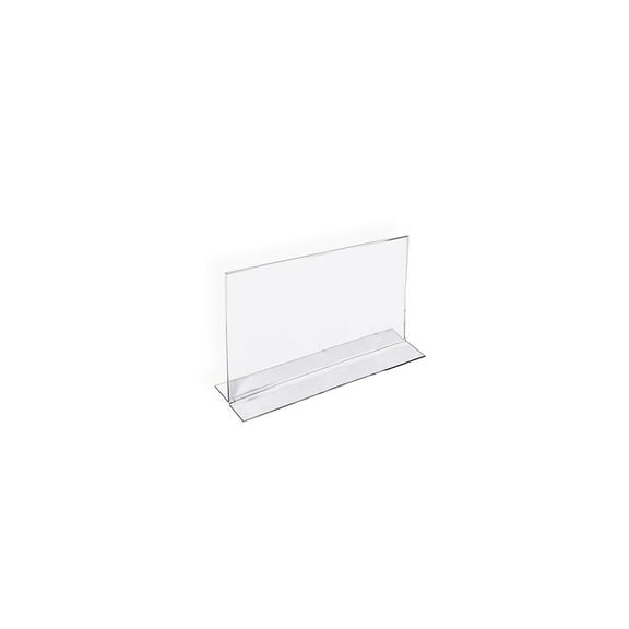 Azar 4" x 6" Horizontal Double Sided Stand Up Acrylic Sign Holder Clear 10/Pack 152727