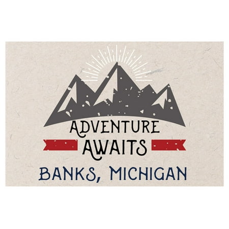 

Banks Michigan Souvenir 2x3 Inch Fridge Magnet Adventure Awaits Design