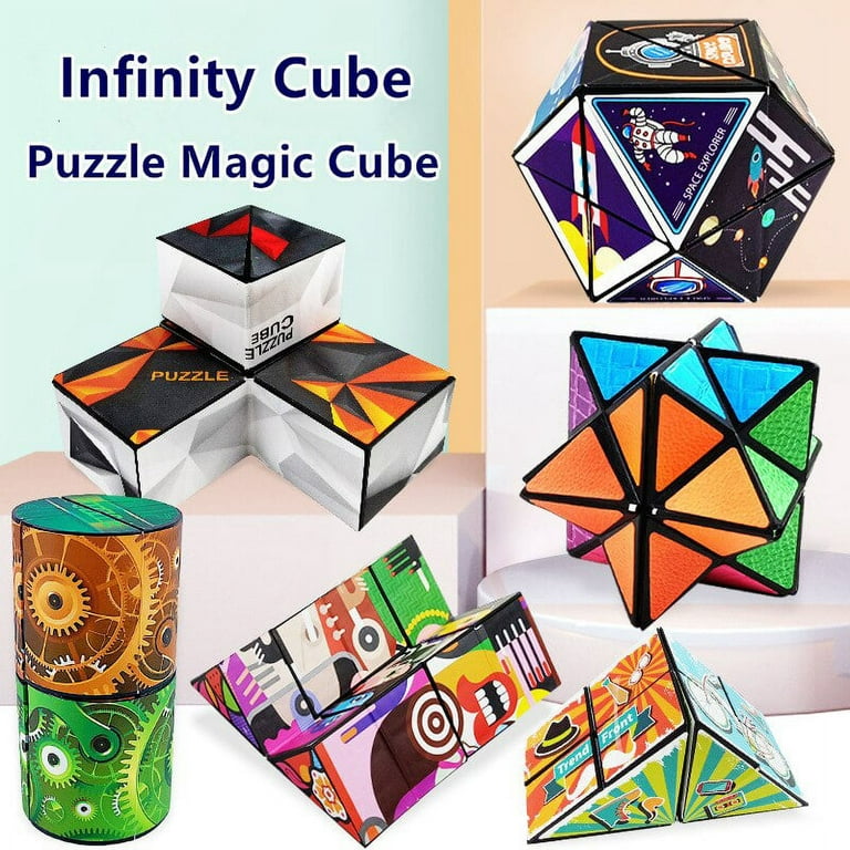 Extraordinary 3D Magic Cube Fidget Toy Puzzle Cube Antistress Adults Cubo  Fidget Shapes Shifting Box Collection Kids Toys Gifts