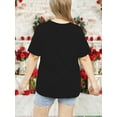thumbnail image 7 of XCHQRTI Cute Love Women Plus Tshirt Graphic Short Sleeve Shirt Valentine's Day Tees, 7 of 7