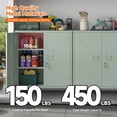 thumbnail image 4 of Metal Storage Cabinet 35.4”H Locking Storage Cabinet with 2 Adjustable Shelves and Doors, Small Storage Cabinet for Home Warehouse Office Garage (Green), 4 of 7