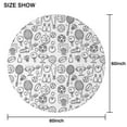 thumbnail image 6 of Doodle Sports Icons Pattern Round Tablecloth 60"x60",Wrinkle Wipeable Table Cloth for Kitchen Dining Room Picnic Patio Party, 6 of 6