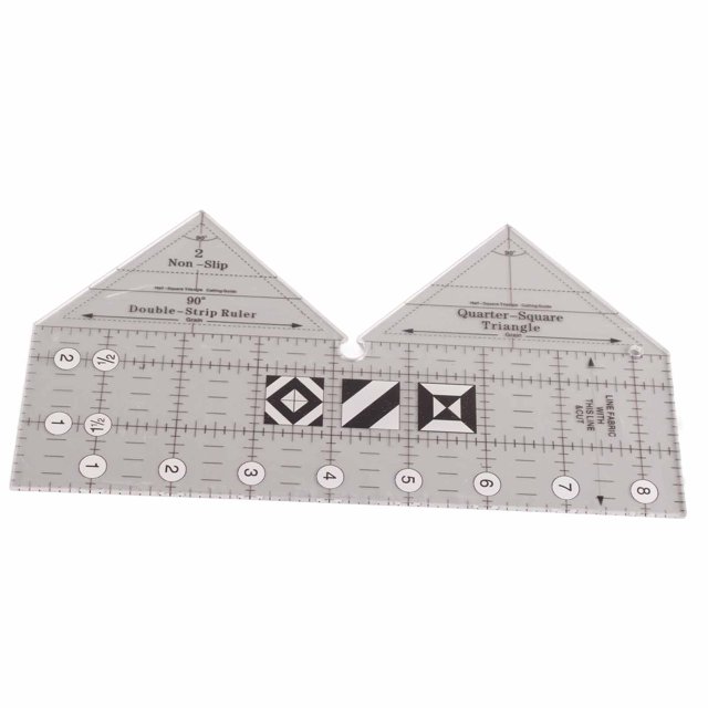 Quarter Triangle Cutting Guide,Ruler Grids 45/60/90 Degree Ruler Grids Quilting Rulers Cutting-Edge Features