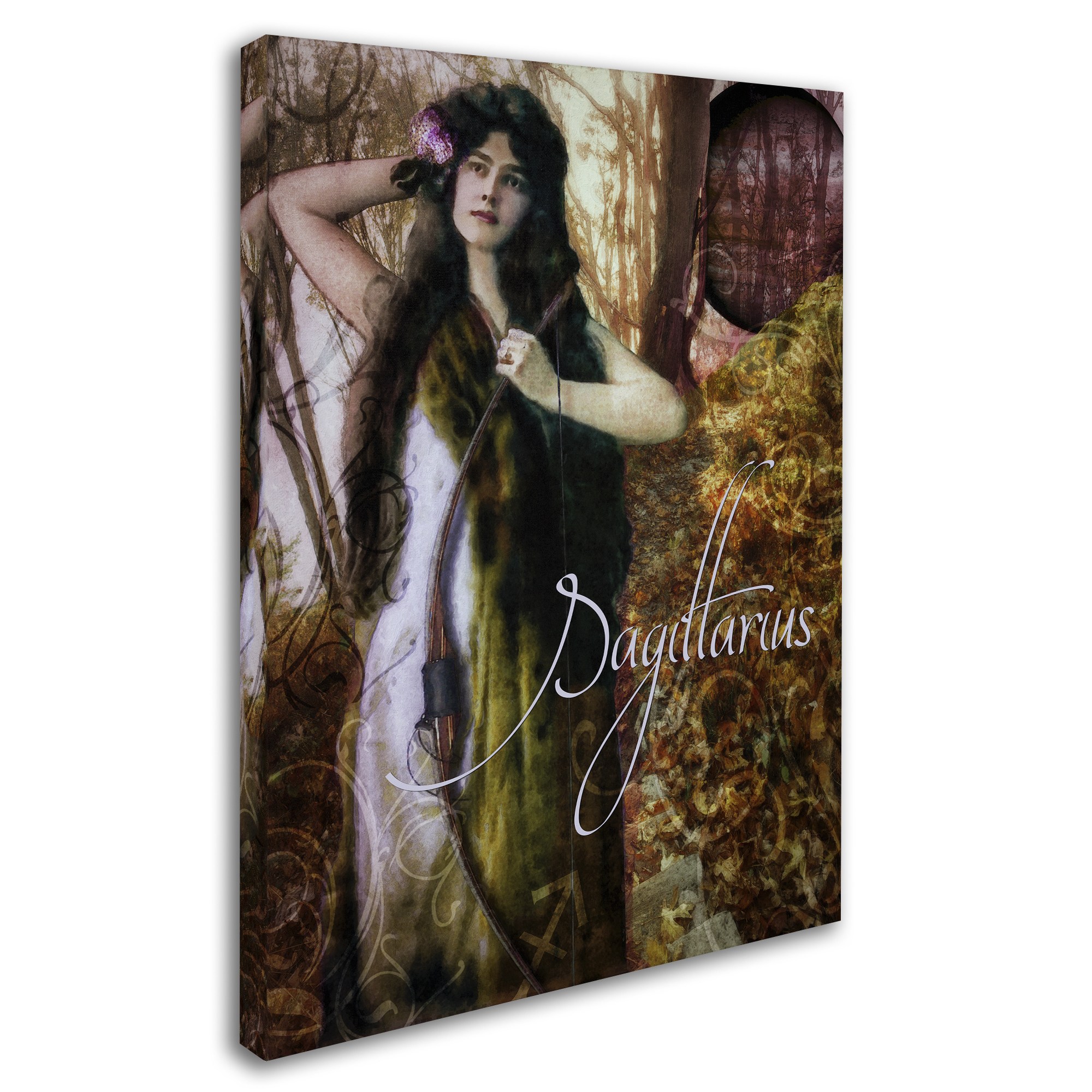 Trademark Fine Art "Art Nouveau Zodiac Sagittarius" Canvas Art by Color Bakery