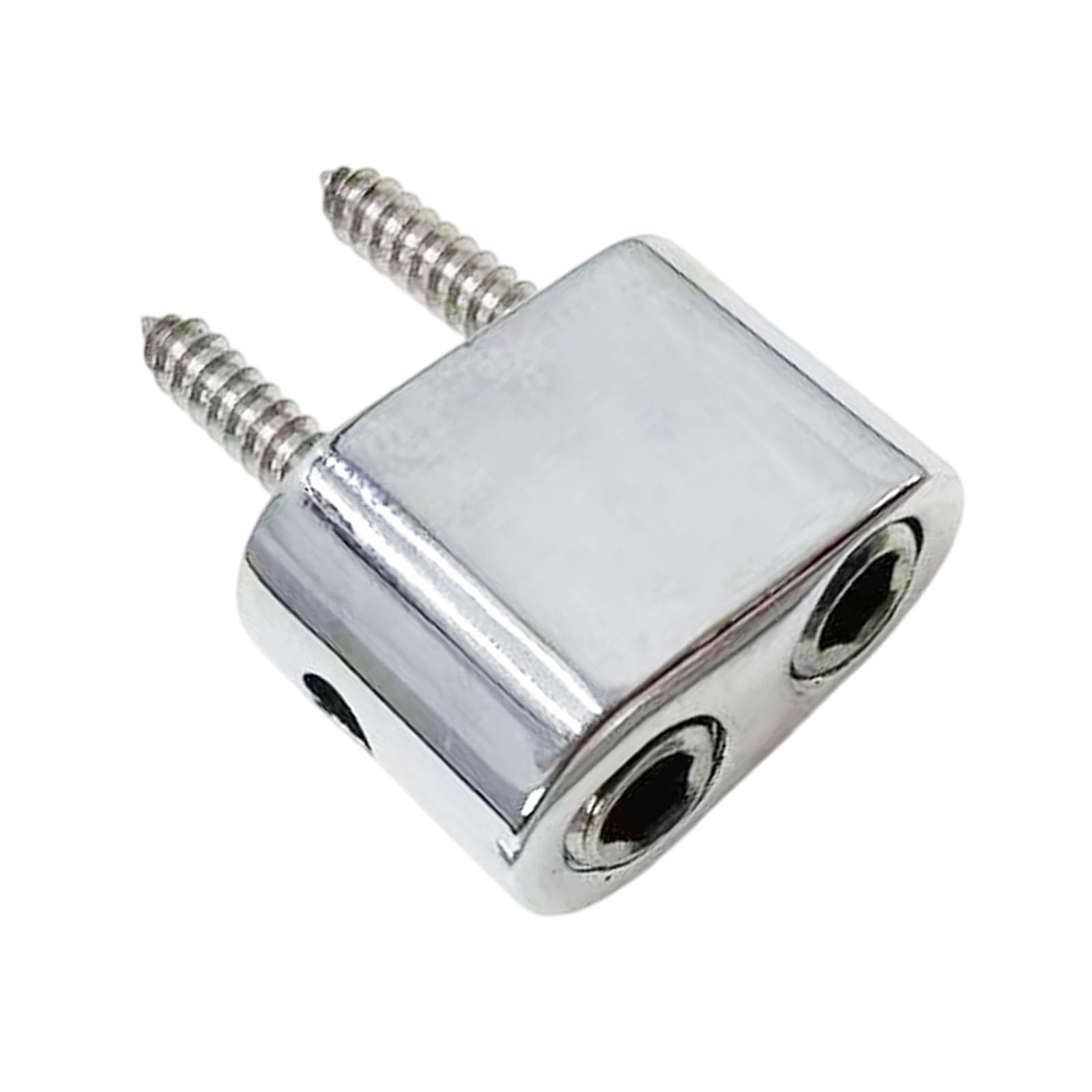 Guitar Bridge System with Tailpiece Headless Electric String Lock Zinc Alloy Sturdy Replacement for Bass Guitarists