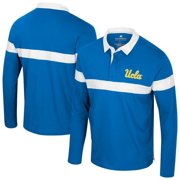 Men's Colosseum Blue UCLA Bruins Too Cool For School Long Sleeve Polo