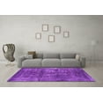 thumbnail image 3 of Ahgly Company Indoor Square Oriental Purple Industrial Area Rugs, 6' Square, 3 of 4