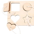 thumbnail image 3 of Busy Board Material,Wooden Developmental Toys Busy Board Material,Early Learning Toy Montessori Teaching Aids,Busy Board Puzzle DIY Accessory Mirror Clock,Multipurpose Sensory Board Preschool SM SunniMix none, 3 of 4