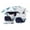 White, variant on Marquess Pattern Twin Size Kids Comforter Sets for Boys, 5 Pieces Children Bedding Set Navy