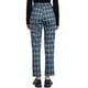 thumbnail image 3 of Pantalones de trabajo de cuadros recortados para mujer INSPIRE CHIC, con botones, estilo casual, talla XL, azul marino, 3 of 6