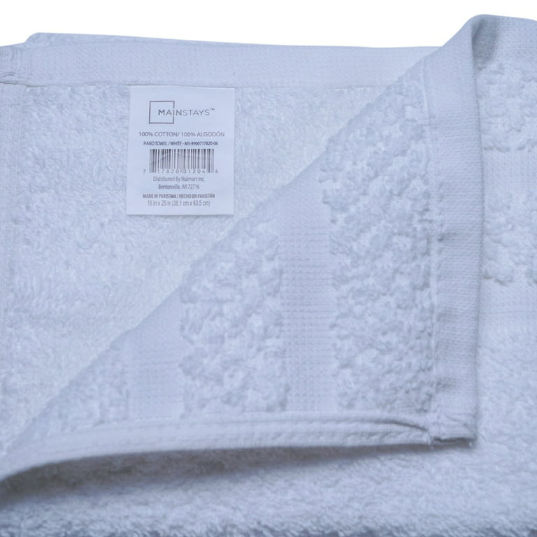 DKNY Eight Piece Solid White Bathroom Towel Set 100% Cotton