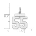 thumbnail image 3 of Sterling Silver/Rhodium-plated Polished Number 55 Charm QSS55, 3 of 4
