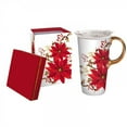 thumbnail image 3 of Cypress Home Beautiful Holly and Bloom Ceramic Travel Cup with Tritan Lid and Matching Box - 4 x 5 x 7 Inches Indoor/Out, 3 of 4
