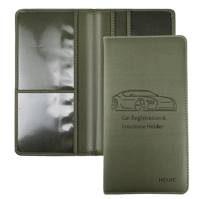 Portatarjetas De Registro Y Seguro De Automóvil - Guantera De Cuero Para Vehículos Documentos De Automóvil Trámites Estuche Tipo Billetera Organizador Para Identificación Licencia De Conducir Tarjetas