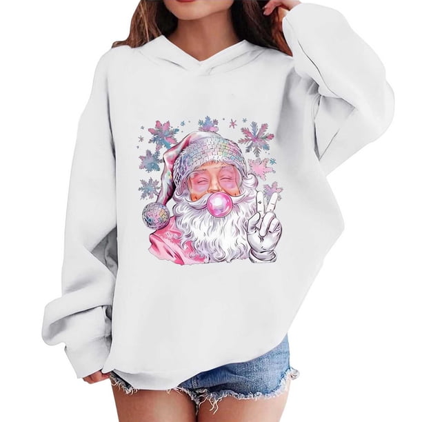Sudaderas con capucha para niños y niñas, sudaderas navideñas con capucha para niños medianos y grandes, camisetas de manga larga, sudaderas para niños