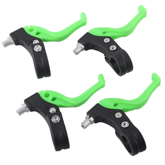 Palancas de freno de bicicleta para niños, ergonómicas y ajustables, para manillar de 22,2 mm/0,9 pulgadas de diámetro, color negro y verde