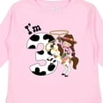 thumbnail image 4 of Inktastic I'm Three-cowgirl Riding Horse Birthday Girls Long Sleeve Toddler T-Shirt, 4 of 5
