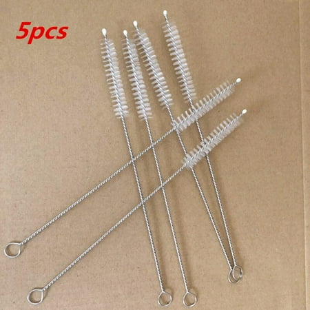 

Stainless Steel Glass Nylon Straws Cleaner Brush 5pcs Cleaning Drinking Pipes Reusable Cleaning Brush Cup Straws Glass Container