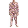 thumbnail image 3 of Fotbe Squirrel In The Forest Pattern Long Sleeve Pajama Set for Men,Sleepwear Set,2-piece Loungewear Set,Soft PJs Comfy Nightwear with Pockets-Medium, 3 of 7