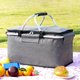 thumbnail image 2 of Cesta de picnic aislada plegable Cesta de picnic plegable grande Picnic plegable Gris 42x23x23cm kusrkot Cesta de picnic, 2 of 8