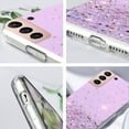 thumbnail image 5 of Bling Phone Case for Samsung Galaxy S21 FE 5g Case Clear Glitter Sparkle, Cute Pink Samsung S21 FE Case Silicone Slim Transparent Cover Soft Shockproof(Purple), 5 of 14