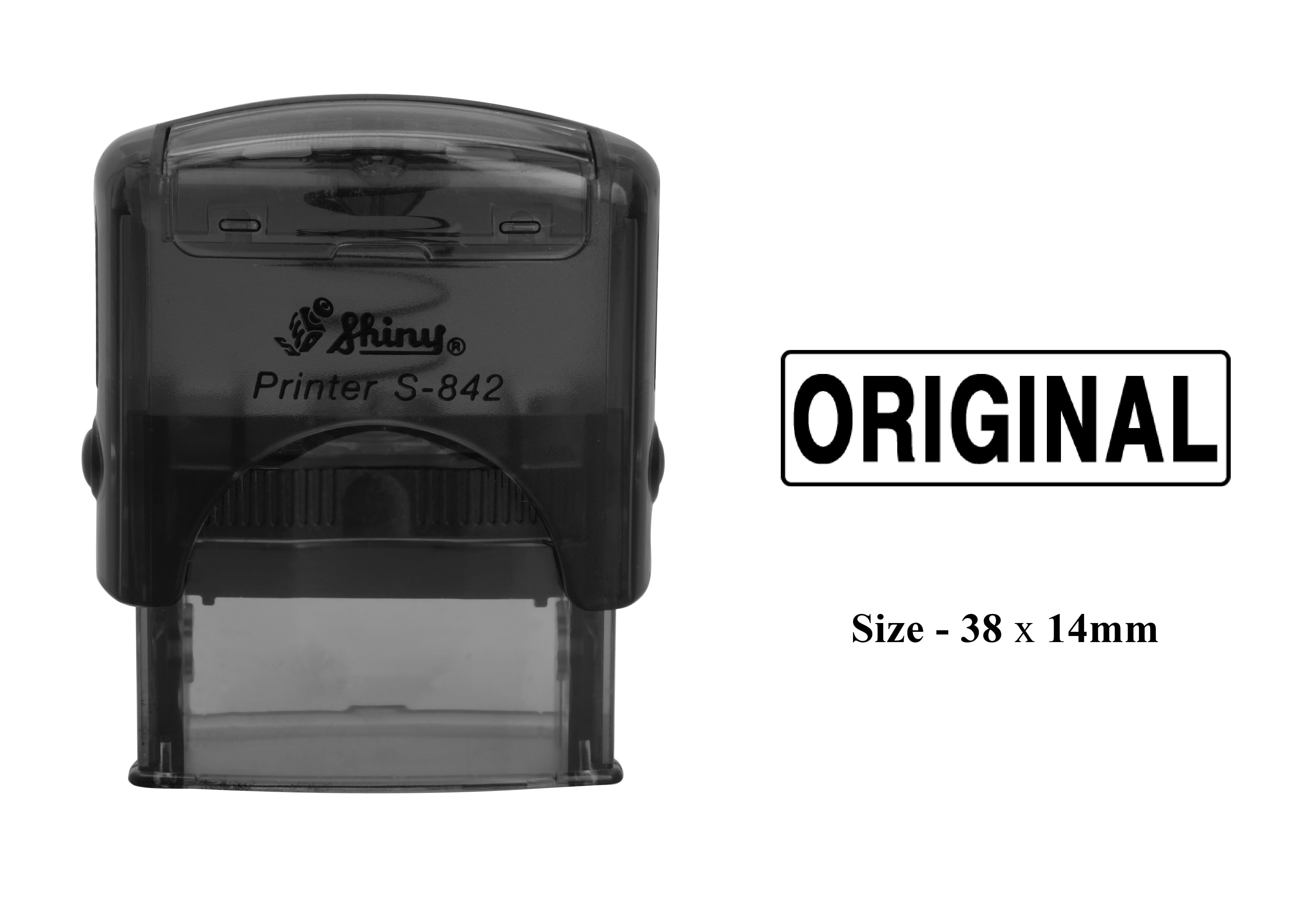 Original Plastic Stamp Clear Print for Office Use Shiny SelfInking Stamp