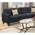 thumbnail image 2 of Miekor Furniture Modular Sectional Black Polyfiber 4pcs Sectional Sofa LAF And RAF Loveseats Corner Wedge Armless Chair Tufted Cushion Couch 32742, 2 of 10
