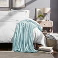 thumbnail image 4 of Bare Home Ultra Soft Microplush Velvet Blanket - Luxurious Fuzzy Fleece Fur - All Season Premium Bed Blanket, Twin Extra Long (Twin/Twin XL, Light Blue), 4 of 6