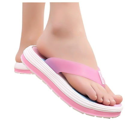 

Lyinloo Flat Casual Flip Flops Plus Size Sandals Home Ladies Sandals Pink 40