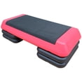 thumbnail image 1 of Adjustable Workout Aerobic Stepper in Fitness & Exercise Step Platform Trainer Red Black with 4 Risers, 1 of 7