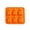 Orange, variant on Eolstice Skull Shaped Silicone Ice Tray, Novelty Ice Cu-be Mold, 6-Cavity DIY Ice Maker, For Cocktails, Cold Drinks, Themed Parties