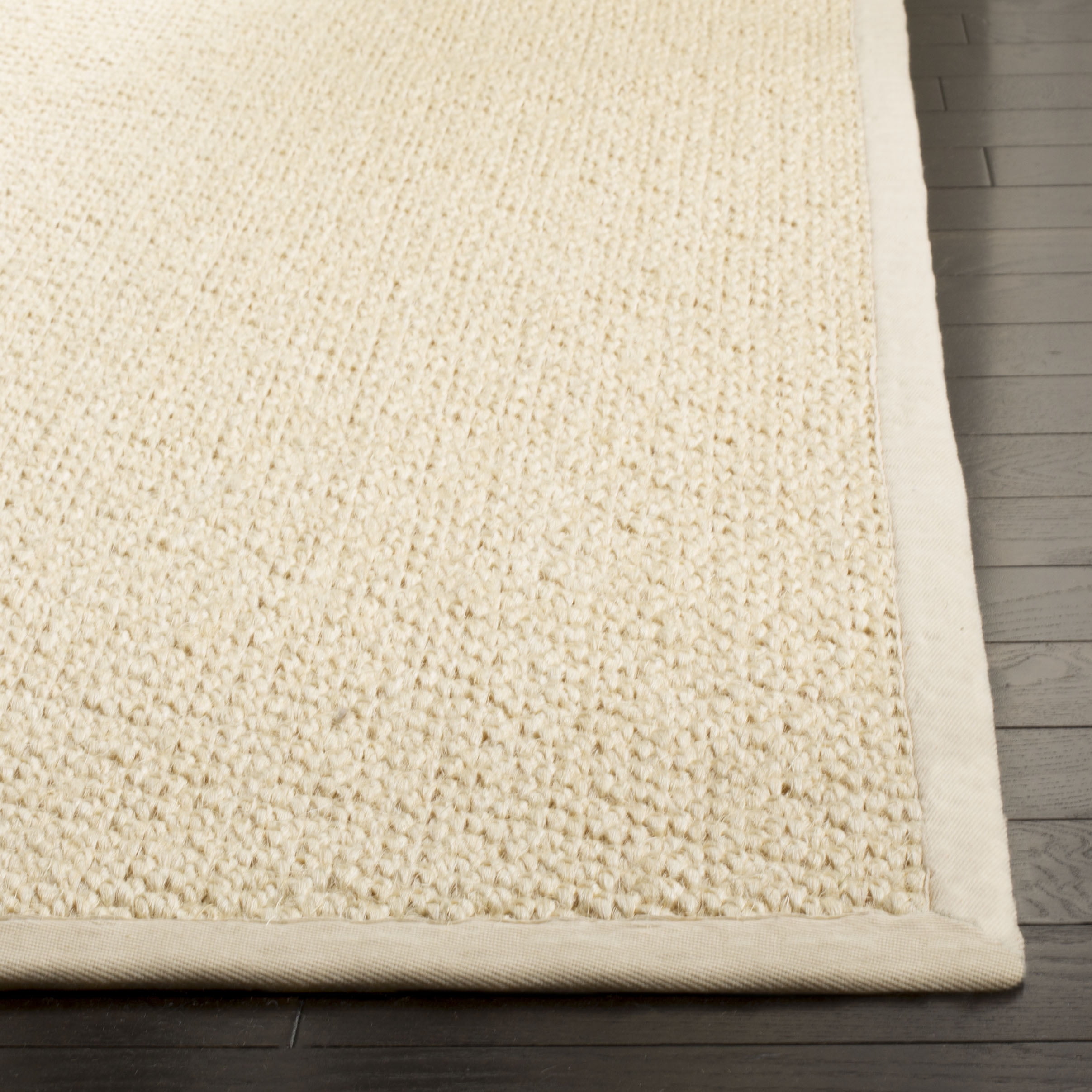Safavieh Natural Fiber Charlene Bordered Area Rug, Creme, 6' x 6' Square