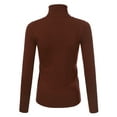 thumbnail image 3 of JJ Perfection Women's Stretch Knit Turtle Neck Long Sleeve Pullover Sweater with Plus Size, 3 of 4