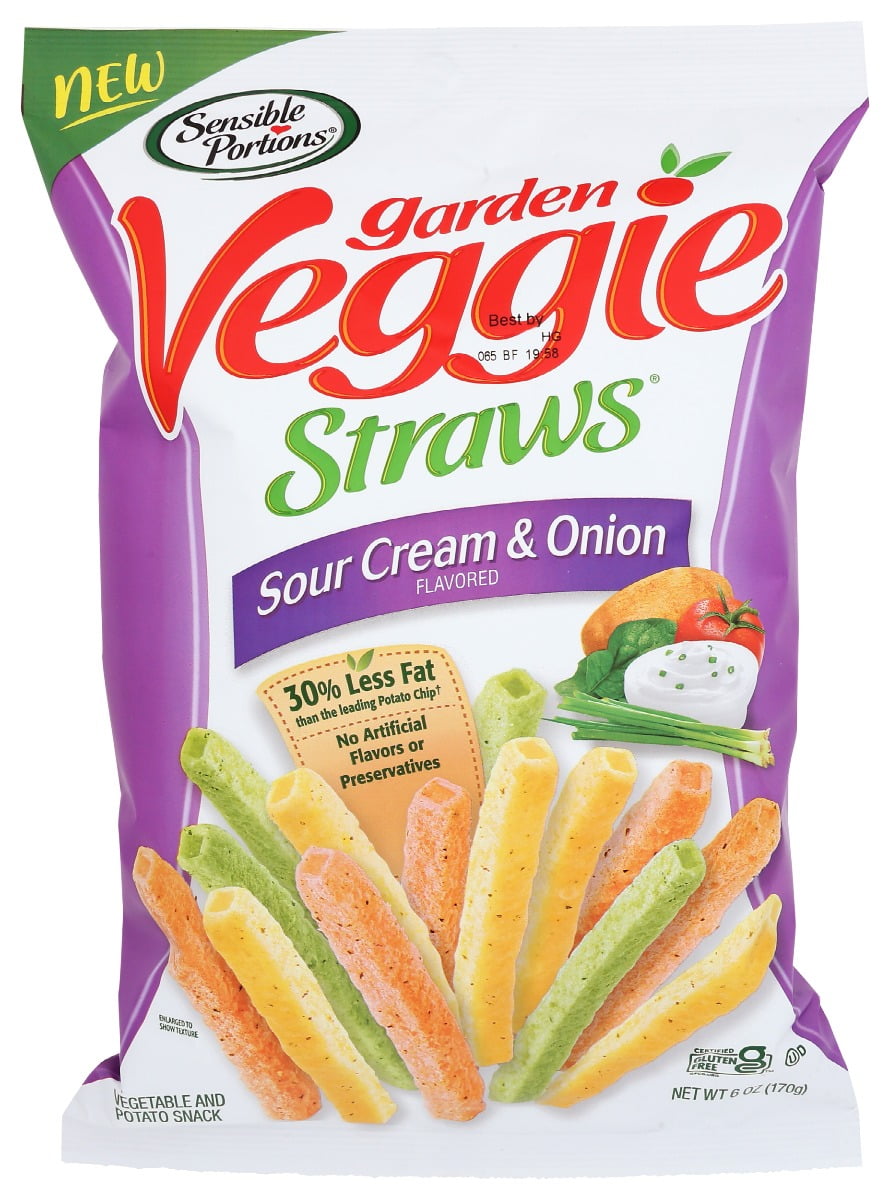 Garden Veggie Straws Sour Cream And Onion Flavored, 6 oz, 1 Pack