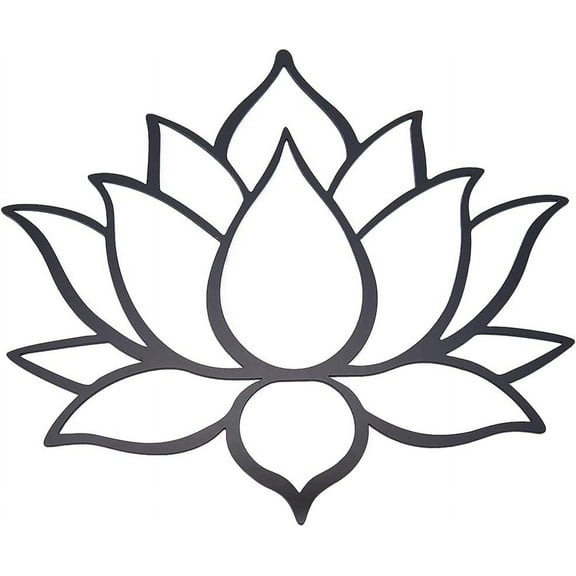 1 set Lotus Acrylic Mirror Wall Stickers with Self-adhesion for Home Wall Cabinet Decorations Black 291x260x2mm