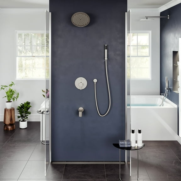 Eviva Splash Shower and Tub Faucet Set in Brushed Nickel Finish