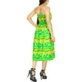 thumbnail image 3 of HAPPY BAY Women's Beach Summer Ruffle Tube Top Midi Evening Dress Strapless Dresses for Women One Size Lime, Palm Tree, 3 of 4
