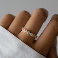 thumbnail image 4 of Jewelerix Full Eternity Heart Cut Band Engagement Ring Bridal Set Moissanite Anniversary Gift Ring Stackable White/Yellow Gold Vermeil Wedding Ring, 4 of 5