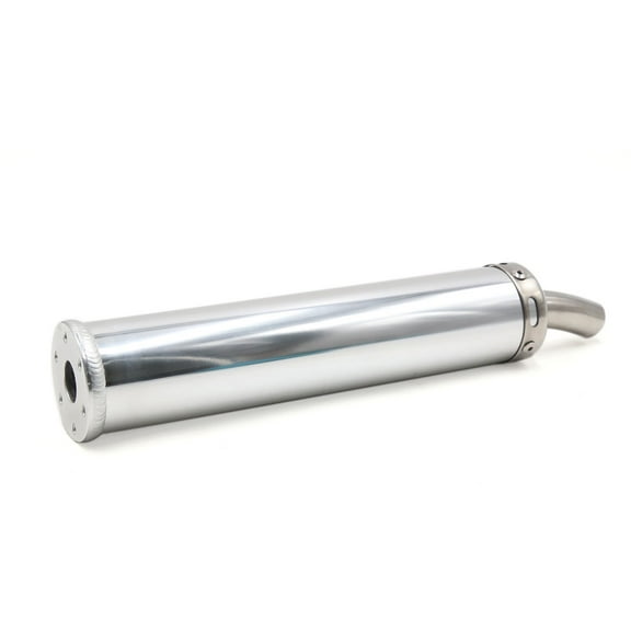 Unique Bargains 350 x 65mm Silver Tone Stainless Steel Cylinder Shaped Motorcycle Exhaust Pipe