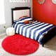 thumbnail image 3 of Red Round Rug for Bedroom,Fluffy Circle Rug 4'X4' for Kids Room,Furry Carpet for Teen Girls Room,Shaggy Circular Rug for Nursery Room,Fuzzy Plush Rug, 3 of 4